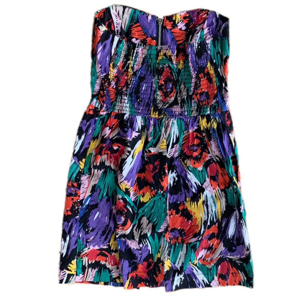 Minkpink Strapless Zip Front Patterned Dress Xs - image 2